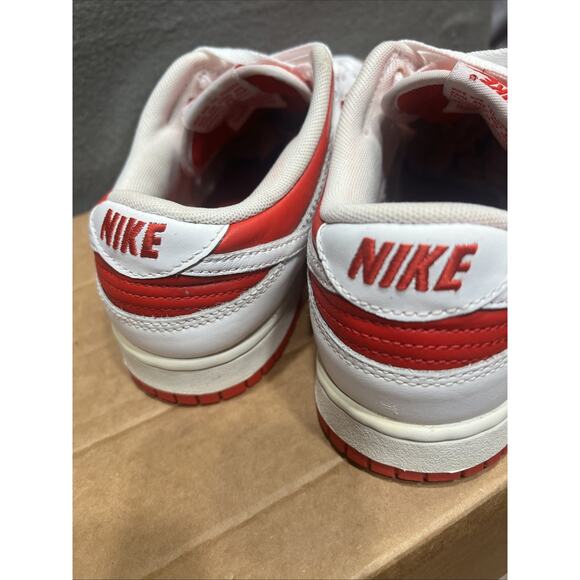 Nike Dunk Low Championship Red Sneaker Mens Size 8 White Red Leather DD1391-600 main image 12